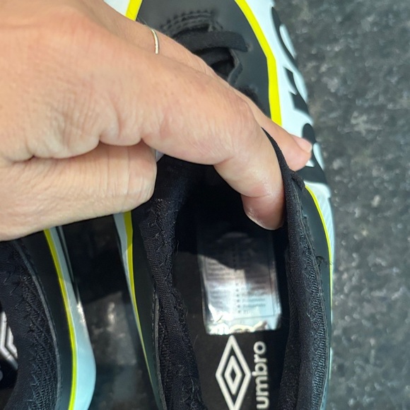 Umbro Black, Yellow, and White Soccer Cleats - Picture 6 of 8